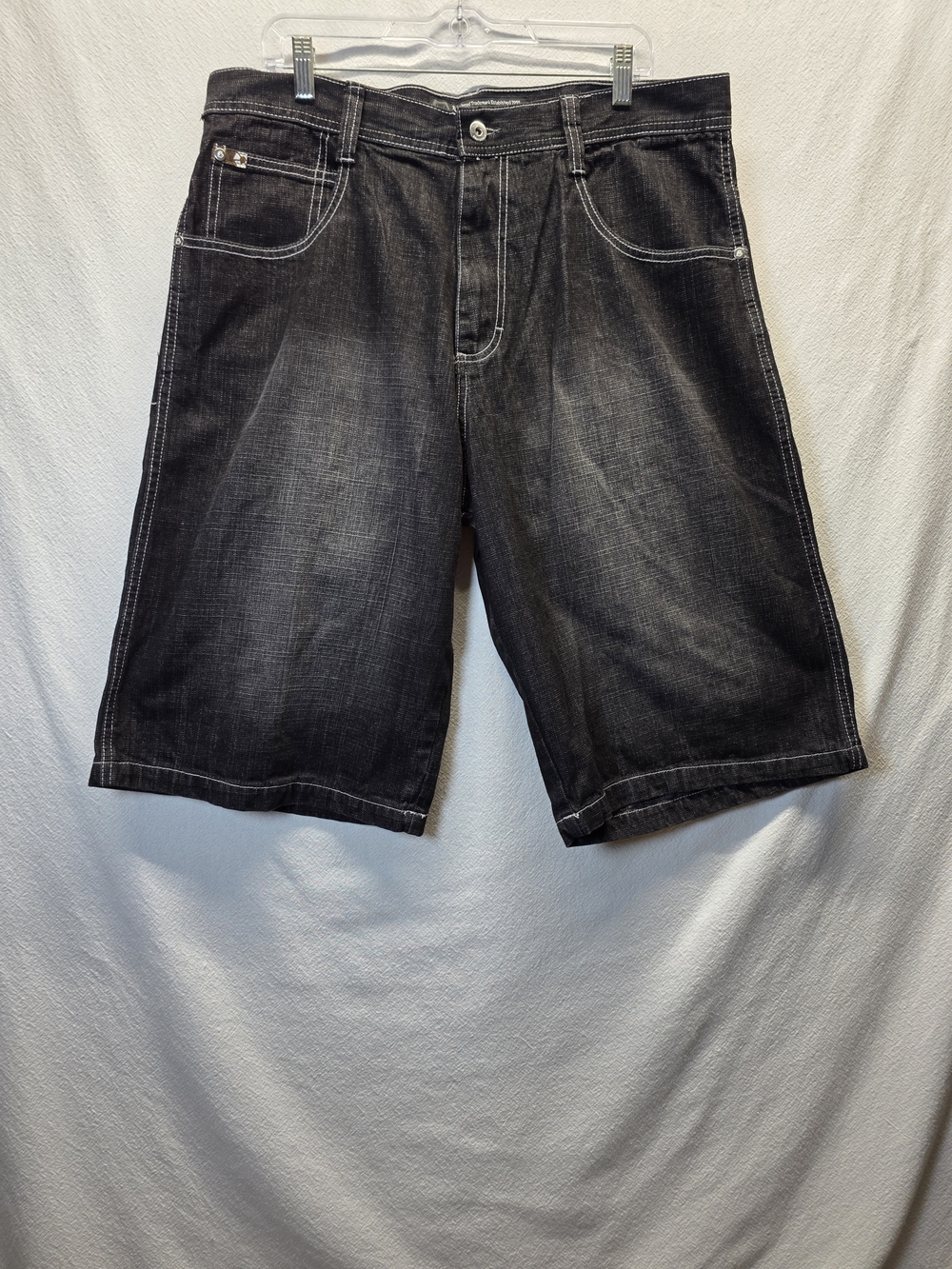 Vintage Southpole Jean Shorts Baggy Y2K Denim Jorts Men's Black Denim Shorts